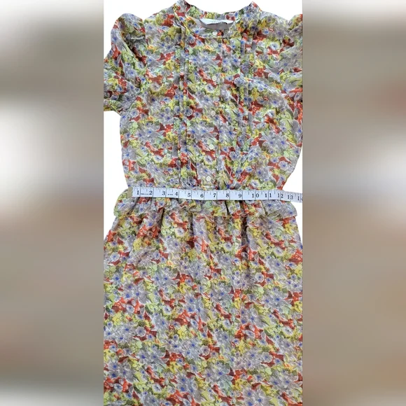 & Other Stories Floral Ruffled Minidress, Cottagecore, Boho, Romantic, Women's 0 - Picture 10 of 12